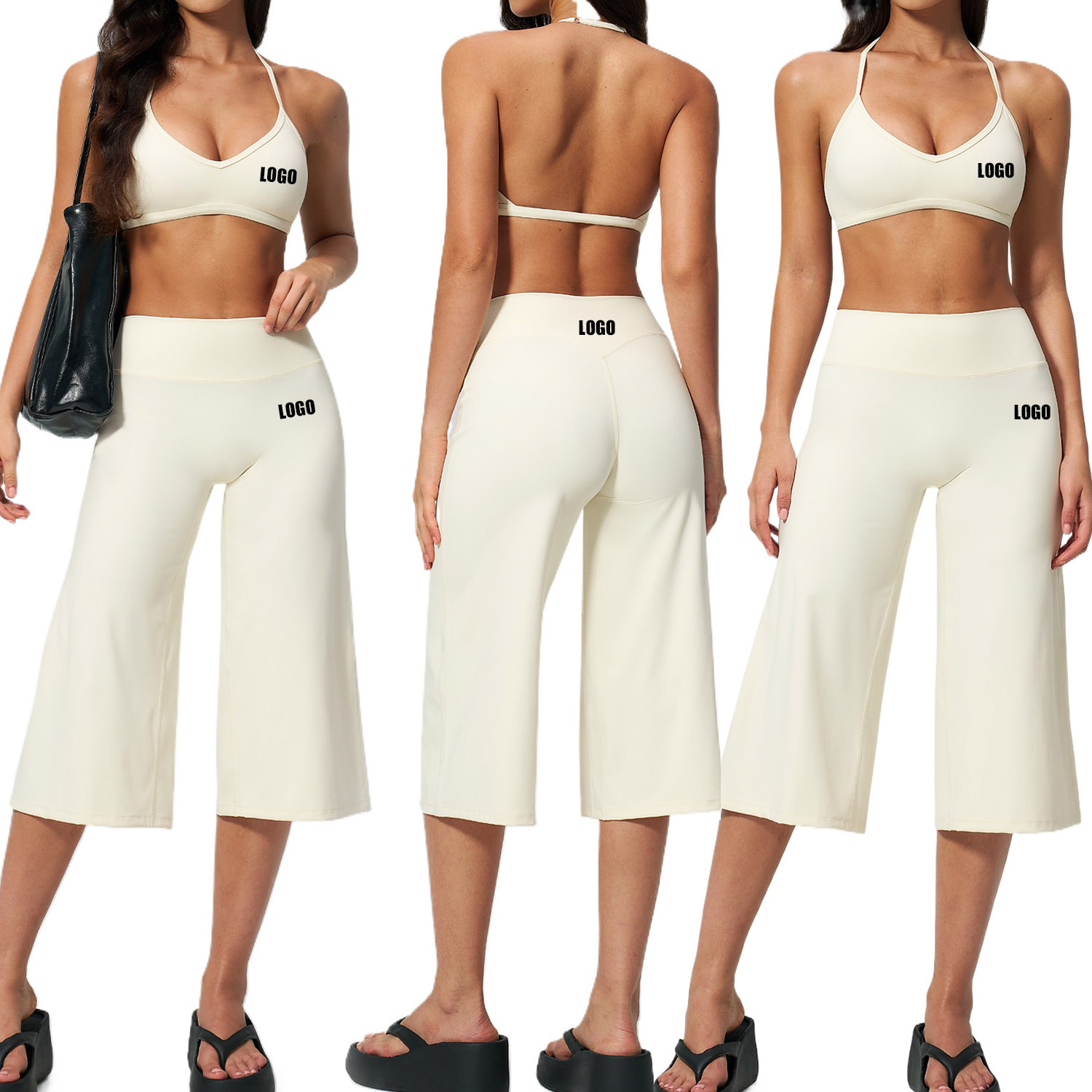 Pilates Yoga Wear - Özel LOGO baskılı kadın yoga üst