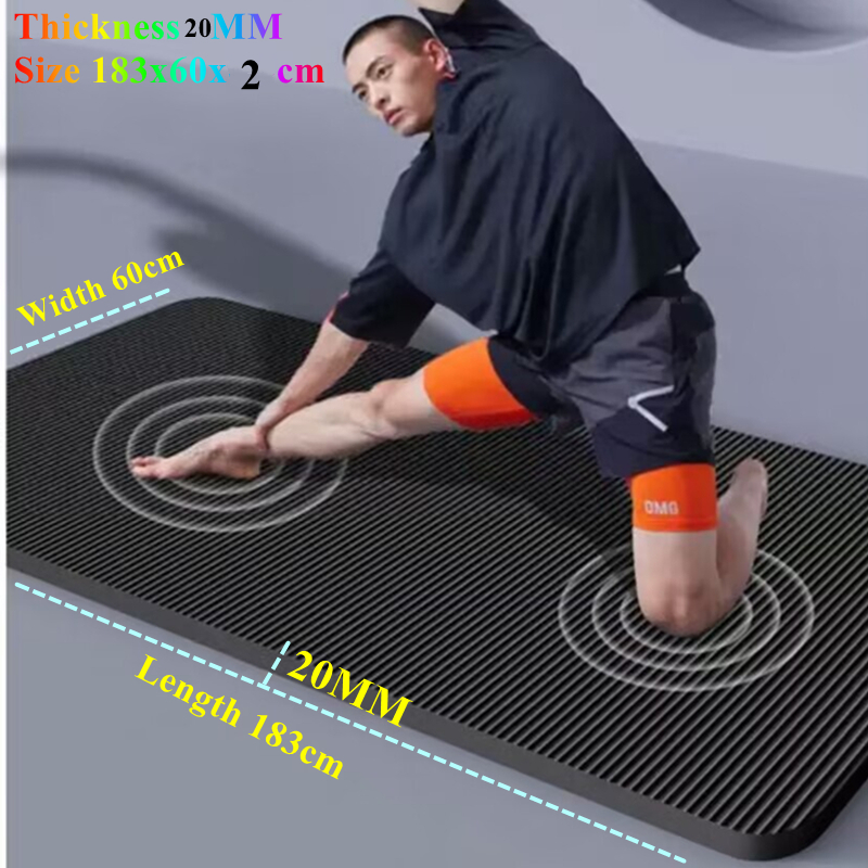 Pilates Yoga Matte - 20MM Yoga Matı Kaymaz 183×60cm Kalın