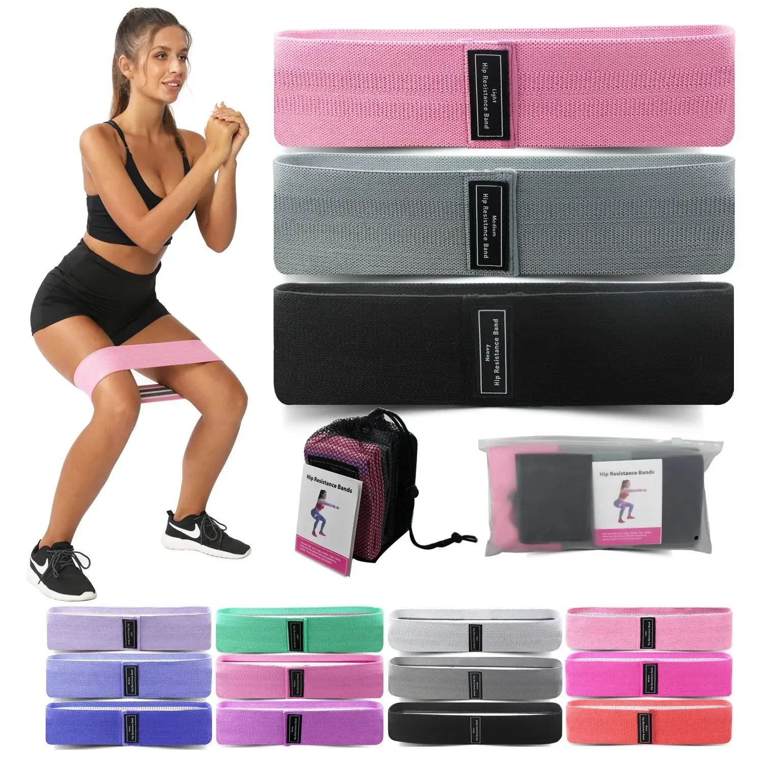 Pilates Yoga Core - 1/2/3 adet elastik bantlar spor direnç