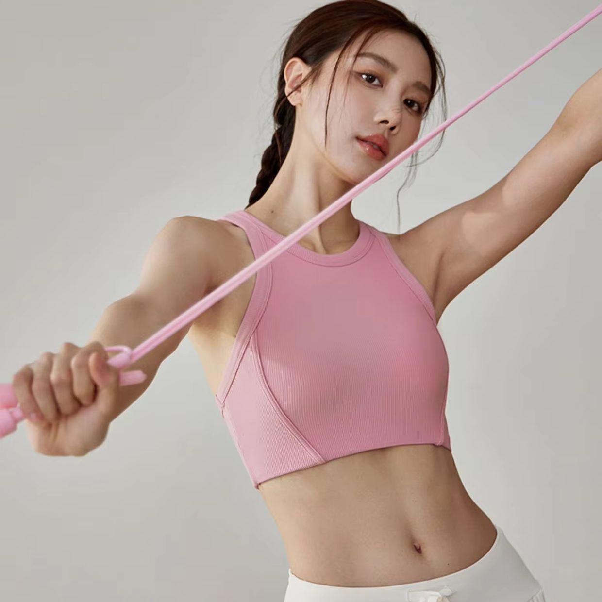 Pilates Yoga Wear - Kadınlar için Racerback Sabit Kuplu Yoga