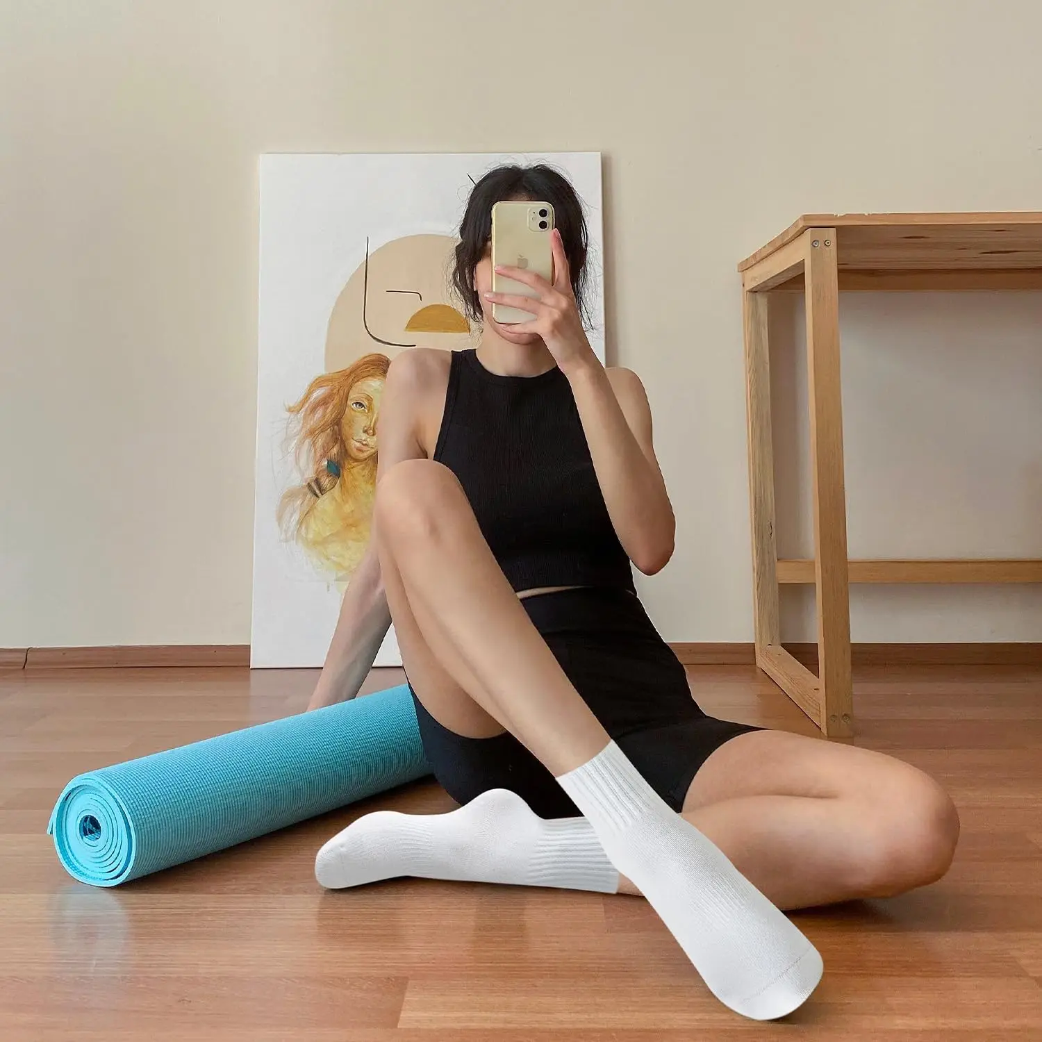 4 çift kadın yoga çorabı, düz  - Pilates & Yoga Vertebrasana incelemesi ve fiyatı